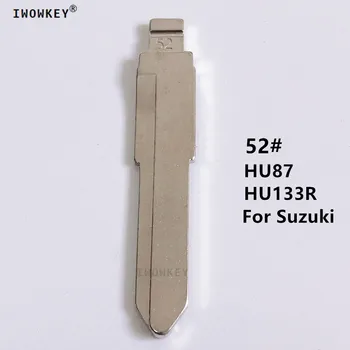 10 adet 52 # Metal Kesilmemiş Boş Çevirme Uzaktan itmeli anahtar HU87 HU133R Suzuki Swift İçin keydıy KD xhorse VVDI JMD No. 52