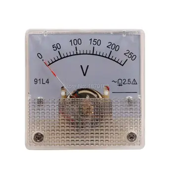 91L4 Analog Panel Volt Gerilim Metre Voltmetre Ölçer AC 0-250 V