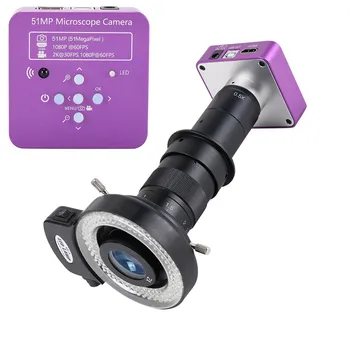 51MP 1080P FHD Dijital Mikroskop 180X C-Mount Lens HDMI USB Endüstriyel Elektronik Mikroskop Kamera Telefonu Tamir Lehimleme