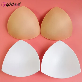 Flymokoii 10 çift / grup Kadın Üçgen Sutyen Pedi Sünger Mayo Meme Push Up Dolgu Göğüs Arttırıcılar İnce Bikini Sütyen köpük ek