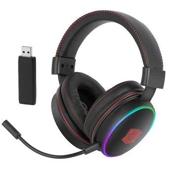 NBY GW300DM 2.4 G Kablosuz oyun kulaklığı Bluetooth Uyumlu mikrofonlu kulaklık Gürültü Önleyici USB Dongle PS5 PC Gamer