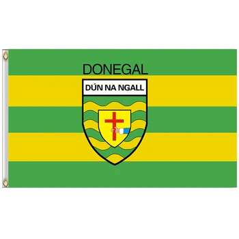 İrlandalı İlçe Donegal Bayrak Afiş 3x5ft 90x150 cm Polyester