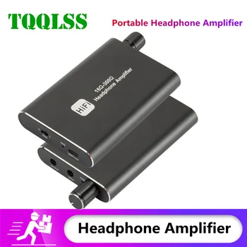 Taşınabilir HiFi kulaklık amplifikatörü Kulaklık Amp 3.5 mm Stereo Ses Çıkışı Anahtarı Powered Çift Çıkışlı 2-Level Boost