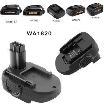 Adaptörü WA1820 Worx 18/20V li-ion pil 18V Nİ akü aracı WA3127 WA3152 WG150 WG152 WG250 WG541 WG900 WG901