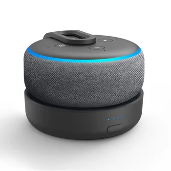 GGMM Orijinal Alexa Echo Nokta 3 Pil tabanı Amazon Alexa İçin Taşınabilir şarj standı Alexa desteği Echo dot 3 nesil