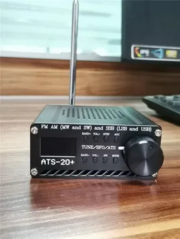 Yeni ATS-20 + Artı ATS20 V2 SI4732 Radyo Alıcısı FM AM (MW ve SW) SSB (LSB ve USB) pil + Anten + Hoparlör + Kılıf