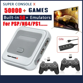 Taşınabilir Retro Oyun Konsolu için PS1 / PSP 50000 + Oyunları HD Çıkışı Mini TV Video Oyun Konsolu Desteği Wifi