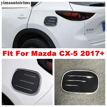 Mazda için CX - 5 CX5 2017-2022 Araba Benzinli Petro Dizel Yakıt Deposu yağ doldurucu kapatma başlığı Trim Karbon Fiber Aksesuarları Dış
