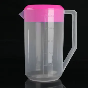 2500ml soğuk su ısıtıcısı dayanıklı plastik ölçekli ölçüm su kabı Mutfak Ev süt çay sürahi sürahi Büyük Kapasiteli Sıvı kapları