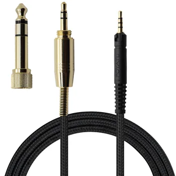 Poyatu Tel Hattı Aux 3.5 mm İçin 2.5 mm Ses Kablosu AKG K361 Kulaklık Kablosu Yükseltme Yedek Kabloları 6.35 mm Adaptör