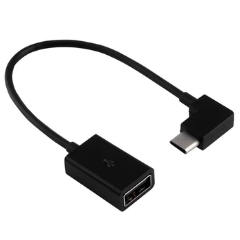 Direito Açısal de 90 Graus USB 3.1 tipo c Tipo USB-C-C için USB 2.0 feminino OTG Kablo 10 cm için Celular Tablet ve Dizüstü Bilgisayar