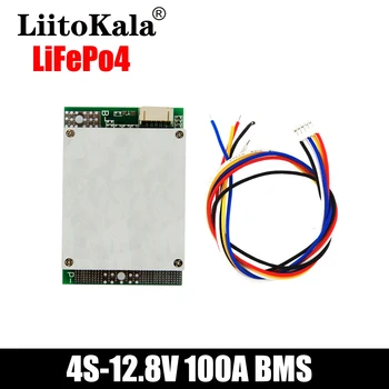 LiitoKala lifepo4 BMS 4S 12V 100A Su Geçirmez BMS Şarj Edilebilir Lifepo4 Pil için Aynı Port İle 3.2 V Lifepo4 pil