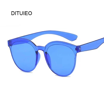 Yuvarlak Mavi Güneş Gözlüğü Kadın Retro Marka Tasarım Vintage güneş gözlüğü Kadın Bayanlar Gözlük Oculos De Sol Feminino UV400