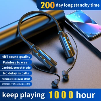 1000 Saat Oynatma kablosuz kulaklıklar TWS Kulaklık Bluetooth Spor HiFi Bas Kulaklık Su Geçirmez Kulaklıklar İçin Mic İle Xiaomi