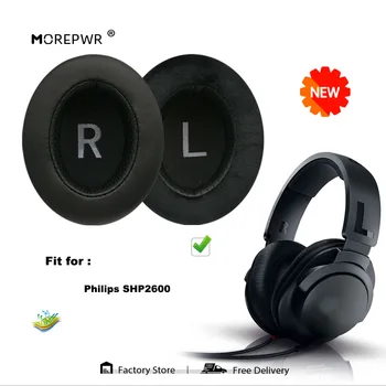 Morepwr Yeni Yükseltme Yedek Kulak Pedleri Philips SHP2600 Kulaklık Parçaları Deri Yastık Kadife Kulaklık Kulaklık Kol