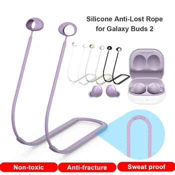 Anti-kayıp Kulaklık Askısı Samsung Galaxy Tomurcukları 2 Kulaklık Tutucu Halat Kablo Kulaklık Boyun Silikon Dize Askısı Aksesuarları