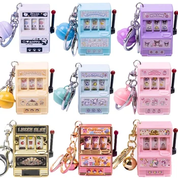 Sanrio Hello Kitty Kawaii Dönüş Makinesi Sevimli Anime Figürü casino oyunu Konsolu Anahtarlık Melodi Kuromi Çocuk Oyuncakları Hediye