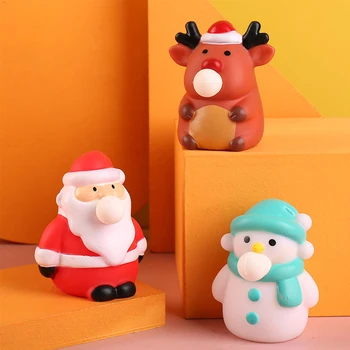 Noel Squishy Fidgets Oyuncaklar Noel Baba Geyik TPR Sıkmak Oyuncak Pop Up Squishies Oyuncaklar Çocuklar için Navidad Hediyeler Stres Giderici Oyunları