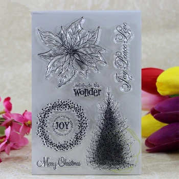 YLCS123 Çiçek Silikon Temizle Pullar Scrapbooking DIY Albümü Kağıt Kart Yapımı Dekorasyon Kabartma Lastik Damga 10. 5x15. 5cm