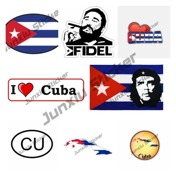 Yaratıcı Küba Çıkartmalar Küba Bayrağı Harita Çıkartması Küba Fidel Haw Sticker Premium Kalite Vinil Aşk Küba Araba Aksesuarları KK13cm