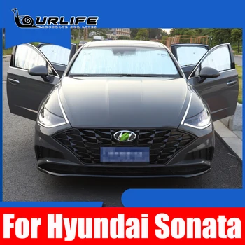 Yansıtıcı araç ön camı Pencere Güneş Gölge Siperliği Kapak Emme Güneş Perde Hyundai Sonata İçin DN8 10th 2020 2021