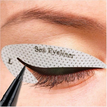 4 adet / takım Eyeliner Şablon Göz Makyaj Stencil Kaşları Göz Farı Makyaj Şablon Aksesuarları Styling Çizim Kılavuzu Şekillendirme Aracı