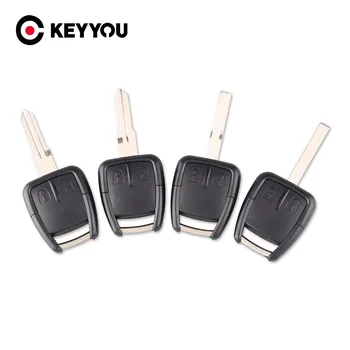 KEYYOU 2 Düğme Araba Anahtarı Uzaktan Durumda kabuk Fob İle Chevrolet İçin itmeli anahtar