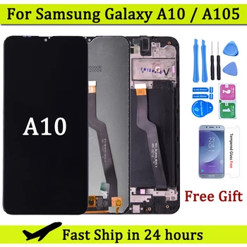 Orijinal Samsung galaxy A10 A105 lcd ekran dokunmatik ekranlı sayısallaştırıcı grup Samsung A105 / DS A105F A105FD A105A lcd