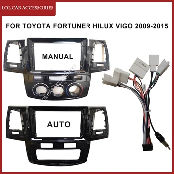 9 İnç Araba Radyo Fasya Toyota Fortuner Hilux Vigo 2009-2015 İçin 2005 Android MP5 Oynatıcı Gövde Çerçeve Kafa Ünitesi Stereo Kapak