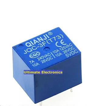 10 adet Orijinal JQC-3F(T73)-5VDC JQC-3F(T73)-12VDC JQC-3F(T73) - 24VDC T73 5 AYAK QıanJı güç rölesi