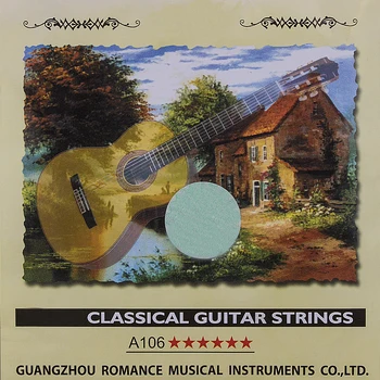 Klasik Gitar Dizeleri Seti 6-string Klasik Gitar Şeffaf Naylon Dizeleri Gümüş Kaplama Bakır Alaşımlı Yara Alice A106