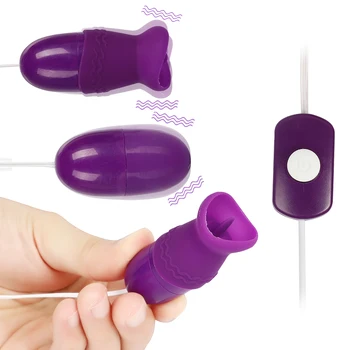 Çok hızlı Dil Oral Yalama Vibratör Kadınlar için Seks Oyuncakları g-spot Vajina Masajı Klitoris Stimülatörü USB Titreşimli Yumurta Seks Shop
