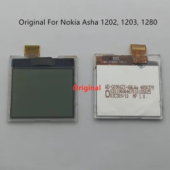 Orijinal 100 adet / grup Nokia Asha 1202, 1203, 1280 İçin LCD Ekran Nokia Asha 1202 1203, 1280 İçin Ekran Yedek parça