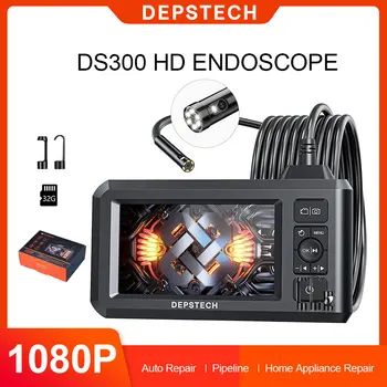 DEPSTECH Endoskop Kamera 1080P HD Endoskopik Arabalar için Çift / Tek Lens Otomotiv Muayene Kamera Kanalizasyon Kanalizasyon Pining
