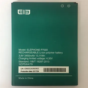 Marka Yeni Yüksek Kalite Pil ELEPHONE P7000 elephone P 7000 Için 3.8 v 3450 mAh Şarj Edilebilir Cep Telefonu Pilleri
