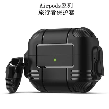 Yeni 2021 Airpods Durumda 3 Anahtarı Kapağı AirPods1 / 2 Pro Robot TPU Anti-fall Bluetooth Kablosuz Kulaklık Anahtarlık İle