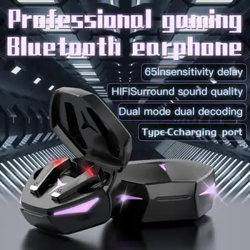 T33 TWS Kablosuz Kulaklık Bluetooth uyumlu V5. 2 Düşük Gecikme Gürültü İptal oyun kulaklıkları mic ile HD Çağrı xiaomi için