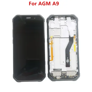 Yeni Orijinal AGM A9 Için Çerçeve Ile lcd ekran + dokunmatik ekranlı sayısallaştırıcı grup Yedek Cam Tamir Araçları + Usb Kurulu
