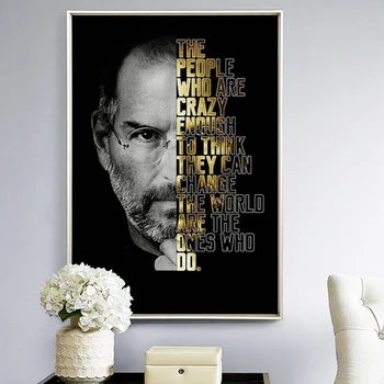 Steve Jobs Motive Oldu Alıntı Modern Sanat Posterler ve Baskılar Tuval Boyama Dekoratif Duvar Odası ev sanat dekoru RESİM