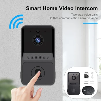 Akıllı Ev Video Interkom WİFİ Kızılötesi Gece Görüş Açık Ev Güvenlik Alarm Kamera Kablosuz düğme Kapı Zili