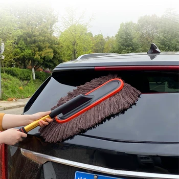 1 adet Araba Yıkama Fırçası El-ücretsiz Araç Yıkama Temizleme Fırçaları Mikrofiber zemin paspası Yumuşak Düz Paspas Ev Araba Temizleme Araçları