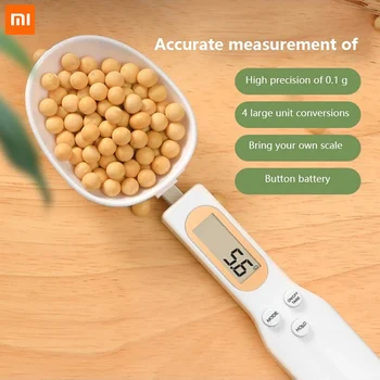 Xiaomi Elektronik Mutfak Terazisi 500g 0.1 g Dijital Ölçüm Gıda Unu Dijital Kaşık Ölçekli Mini Mutfak Aracı Süt Kahve