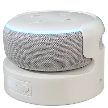 Pil Tabanı Echo Dot için 3rd Pil Alexa Hoparlör pil paketi Tutucu araba şarjı Echo Dot İçin 3 16 saat Çalma süresi