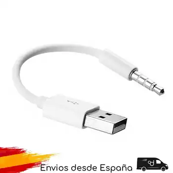 Shuffle Kablosu 3.5 mm Ses Jakı USB 2.0 Şarj Data Sync Beyaz Shuffle 3rd/4th/5th Nesil
