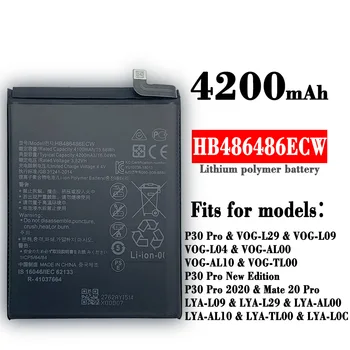 Orijinal Yedek Pil HB486486ECW için P30 Pro Mate20 Pro Mate 20 Pro Orijinal Telefon Piller 4200mAh + Araçları