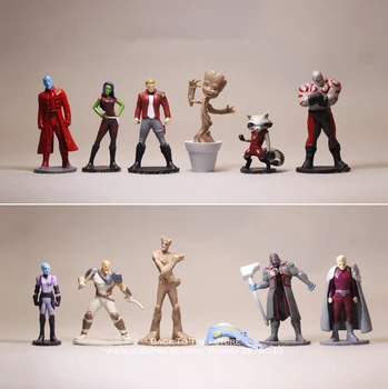 Disney Guardians Galaxy 2 Yıldız Efendisi 12 adet/takım 5-6cm Koleksiyon Oyuncak Mini Aksiyon Figürü oyuncak bebekler modeli çocuk hediye için