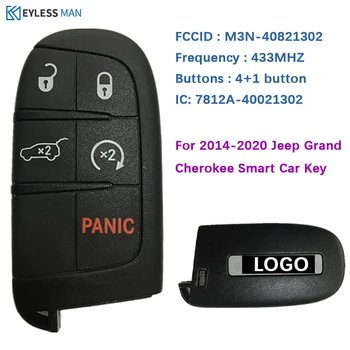 5 Düğme Anahtarsız Uzaktan Anahtar Jeep Grand Cherokee 2014-2020 İçin 433MHz İle ID46 Çip PCF7945 PN Numebr 68143505AC / M3N40821302