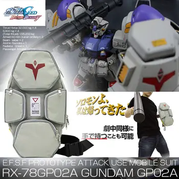 Gundam GP-02A Kalkan çok fonksiyonlu sırt çantası Tuval eğimli çapraz çanta Nokta silah kalkanı COS çanta