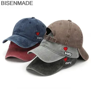 BİSENMADE beyzbol şapkası Erkekler Ve Kadınlar İçin Moda 'OOPS' Nakış Kapaklar Açık VİNTAGE Şapkalar Yaz güneş şapkası Unisex Snapback Şapka