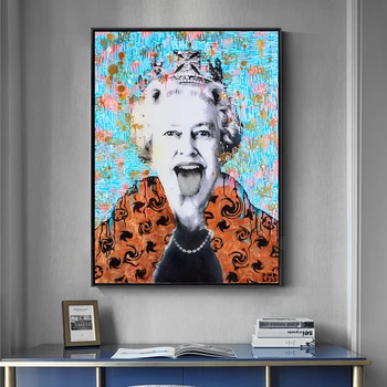 Kraliçe Kendi Kendine Portre Tuval Resimleri Duvar Sanatı Posterler ve Baskılar Graffiti Sanat Moda Lüks Resimleri Ev Dekorasyonu Cuadros